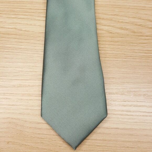 ALFANI Mens Neck Tie Solid Mint Green Satin Slim Modern Classic - Picture 1 of 5